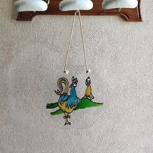 Colorful Rooster Hanging Decor